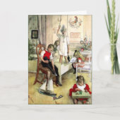 スウェーデンのカールラーションのクリスマスの朝 シーズンカード (正面)