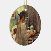 スウェーデンのカールラーションセントルシア日のクリスマス セラミックオーナメント (右)