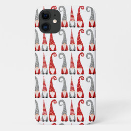 スウェーデンのクリスマスのノーム 赤 白 グレー パターン iPhone 11 ケース