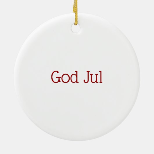 スウェーデンのクリスマスの格言 セラミックオーナメント (裏面)