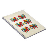 スウェーデンのクリスマスのDalaの馬のスカンジナビア人の双生児 ノートブック (右側)