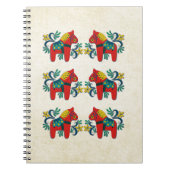 スウェーデンのクリスマスのDalaの馬のスカンジナビア人の双生児 ノートブック (正面)