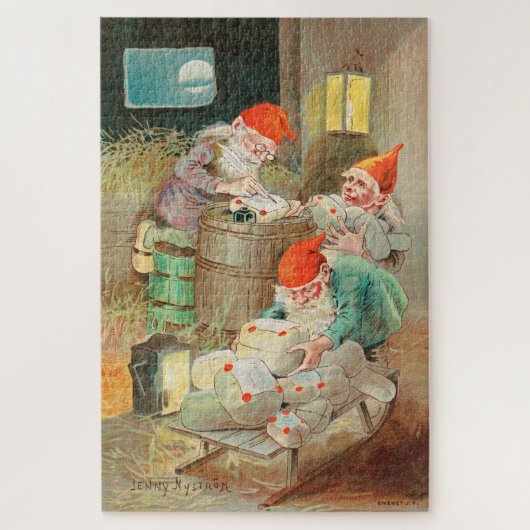 スウェーデンのクリスマスサンタ(by Jenny Nystrem) ジグソーパズル (縦)