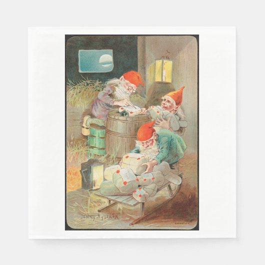 スウェーデンのクリスマスサンタ(by Jenny Nystrem) スタンダードランチョンナプキン (正面)