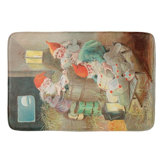 スウェーデンのクリスマスサンタ(by Jenny Nystrem) バスマット (正面)