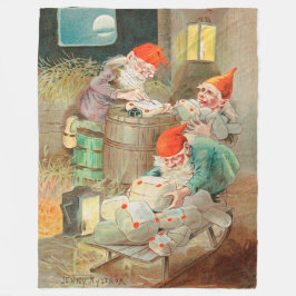 スウェーデンのクリスマスサンタ(by Jenny Nystrem) フリースブランケット