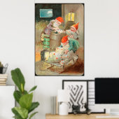 スウェーデンのクリスマスサンタ(by Jenny Nystrem) ポスター (ホームオフィス)