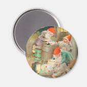 スウェーデンのクリスマスサンタ(by Jenny Nystrem) マグネット (正面/裏面)