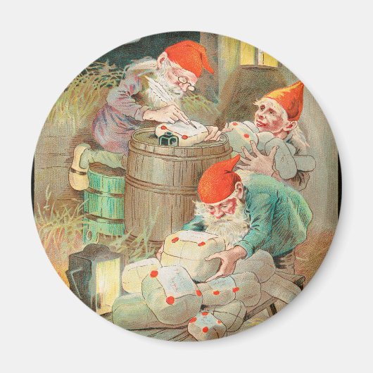 スウェーデンのクリスマスサンタ(by Jenny Nystrem) マグネット (正面)