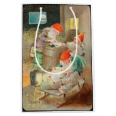 スウェーデンのクリスマスサンタ(by Jenny Nystrem) ミディアムペーパーバッグ (正面)