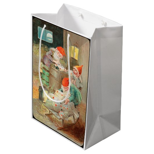 スウェーデンのクリスマスサンタ(by Jenny Nystrem) ミディアムペーパーバッグ (裏面アングル)