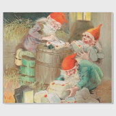 スウェーデンのクリスマスサンタ(by Jenny Nystrem) ラッピングペーパー (フラット)