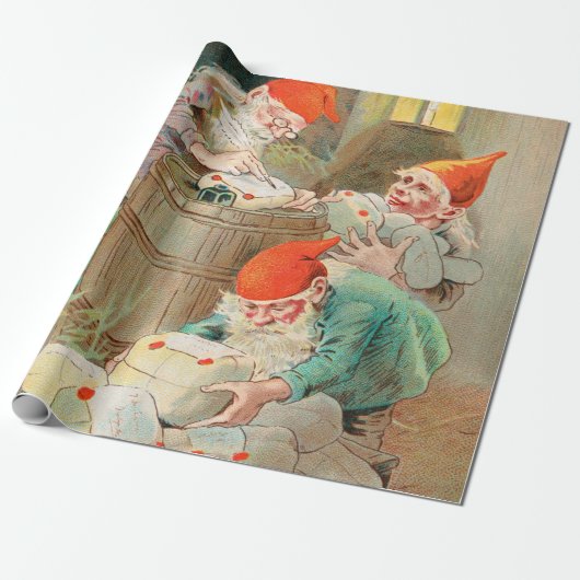 スウェーデンのクリスマスサンタ(by Jenny Nystrem) ラッピングペーパー (アンロールド)