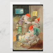 スウェーデンのクリスマスサンタ(by Jenny Nystrem) 便箋 (正面/裏面)