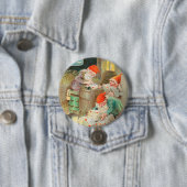 スウェーデンのクリスマスサンタ(by Jenny Nystrem) 缶バッジ (インサイチュ)