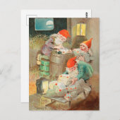 スウェーデンのクリスマスサンタ(Jenny Nyströmによる) ポストカード (正面/裏面)
