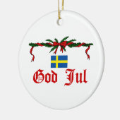 スウェーデンのクリスマス セラミックオーナメント (左)