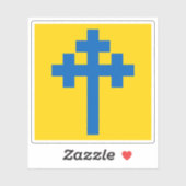 スウェーデンのケーピン州旗 シール (シート)