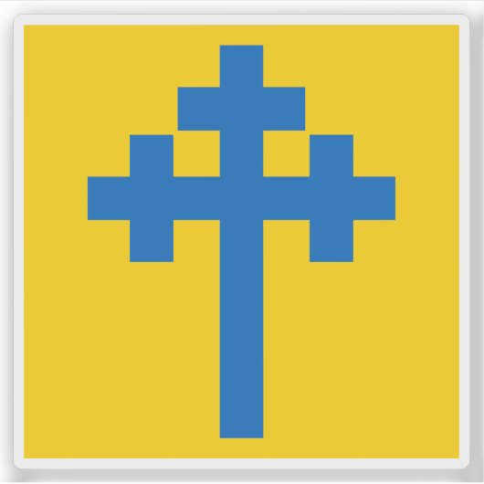 スウェーデンのケーピン州旗 シール (正面)