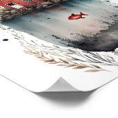 スウェーデンのコテージ ポスター (角)