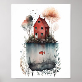 スウェーデンのコテージ ポスター