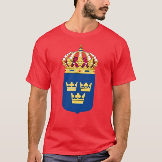 スウェーデンのコート・オブ・アームズ Tシャツ (正面)