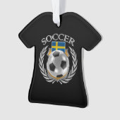 スウェーデンのサッカー2016ファンのギア オーナメント (正面)