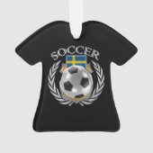 スウェーデンのサッカー2016ファンのギア オーナメント (裏面)