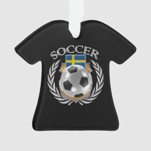 スウェーデンのサッカー2016ファンのギア オーナメント (正面)