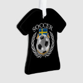 スウェーデンのサッカー2016ファンのギア オーナメント (正面)