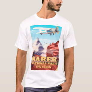 スウェーデンのサレク国立公園のビンテージ旅行ポスター Tシャツ