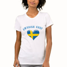 スウェーデンのスカンジナビア人のスウェーデンのシェフのハートの旗