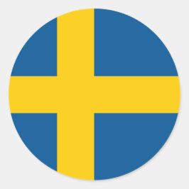 スウェーデンのステッカーの旗 ラウンドシール