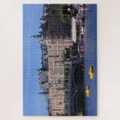 スウェーデンのストックホルムで夏の日にペダルボート ジグソーパズル (縦)