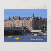 スウェーデンのストックホルムで夏の日にペダルボート ポストカード (正面)