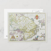 スウェーデンのストックホルムの地図 ポストカード (正面/裏面)