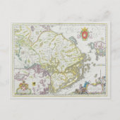 スウェーデンのストックホルムの地図 ポストカード (正面)