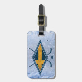 スウェーデンのスベリージアイスホッケー ラゲッジタグ (正面縦)