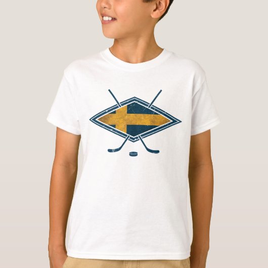 スウェーデンのスベリージアイスホッケー Tシャツ (正面)