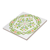 スウェーデンのタイルの新鮮な緑の花 タイル (側面)