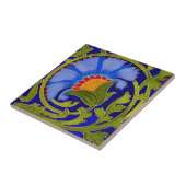 スウェーデンのタイルヴィンテージ青い花 タイル (側面)