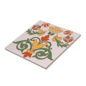 スウェーデンのタイルヴィンテージ黄色い花 タイル (側面)