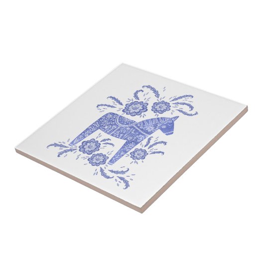 スウェーデンのダラホースブルーとホワイトセラミックタイル タイル (側面)