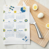 スウェーデンのダラホース2026年カレンダー キッチンタオル (四つ折り)