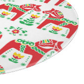 スウェーデンのダラホース：フォークアート カッティングボード (角)