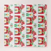 スウェーデンのダラホース:フォークアート ジグソーパズル (横)