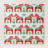 スウェーデンのダラホース：フォークアート ジグソーパズル (縦)