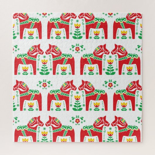 スウェーデンのダラホース:フォークアート ジグソーパズル (縦)