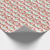 スウェーデンのダラホース：フォークアート ラッピングペーパー (角)