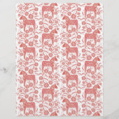 スウェーデンのダーラ・ホース民俗アートのスクラップブック用紙 (正面)